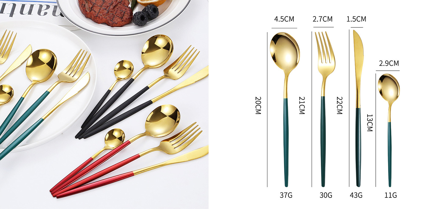 Custom travel wedding luxury stainless steel cutlery