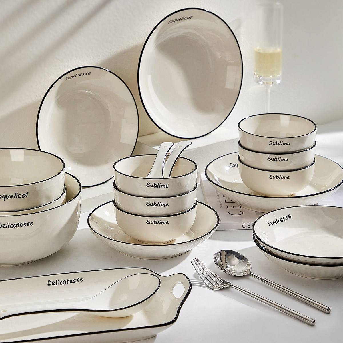 Elevate Your Dining Experience with Modern Decal Ceramic Tableware Manufacture in China