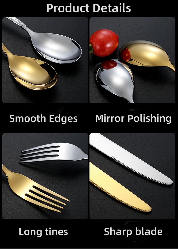 Creative Fish Scale Pattern Cutlery Flatware Set