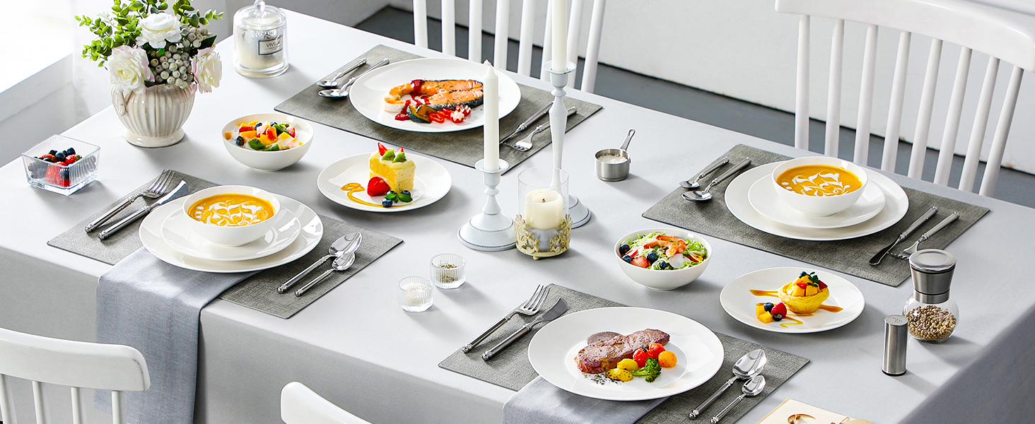 White Dessert Plates Small Cereal Bowls