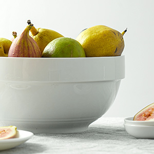 White Porcelain Nesting Serving  Bowls Set