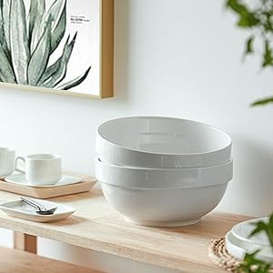 White Porcelain Nesting Serving  Bowls Set