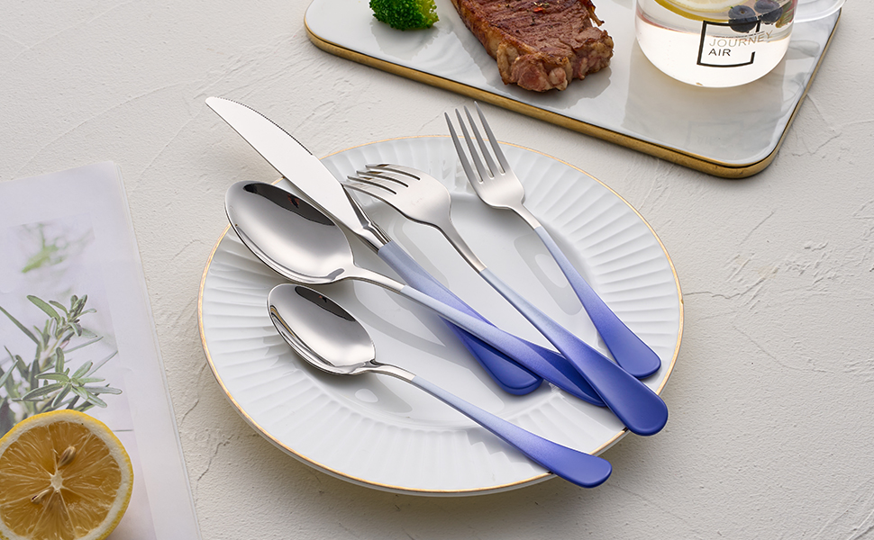 Stainless Steel Gradient Handle Cutlery Set