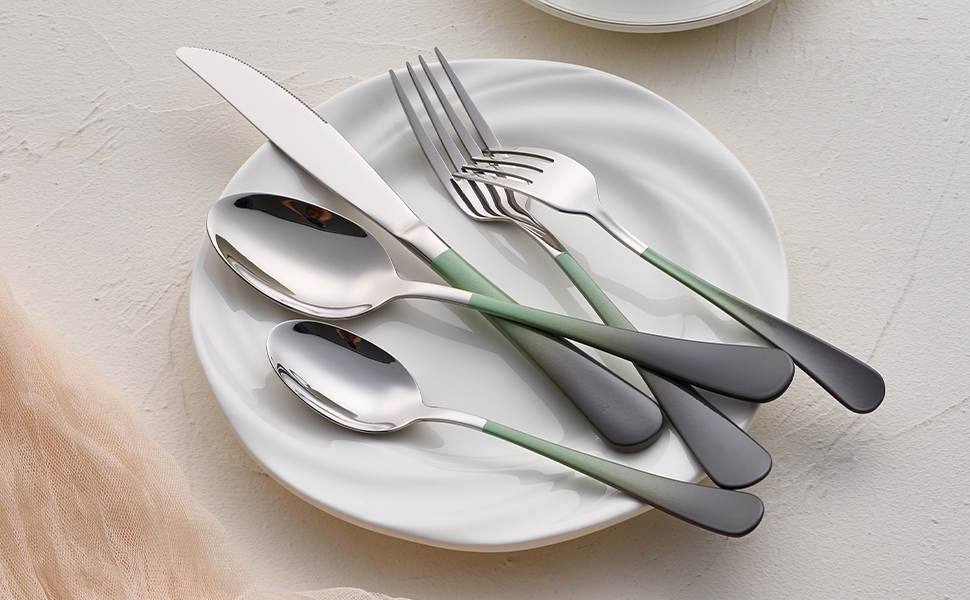 Stainless Steel Gradient Handle Cutlery Set