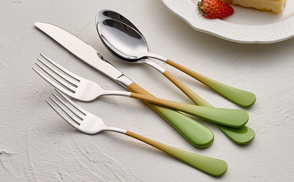 Stainless Steel Gradient Handle Cutlery Set