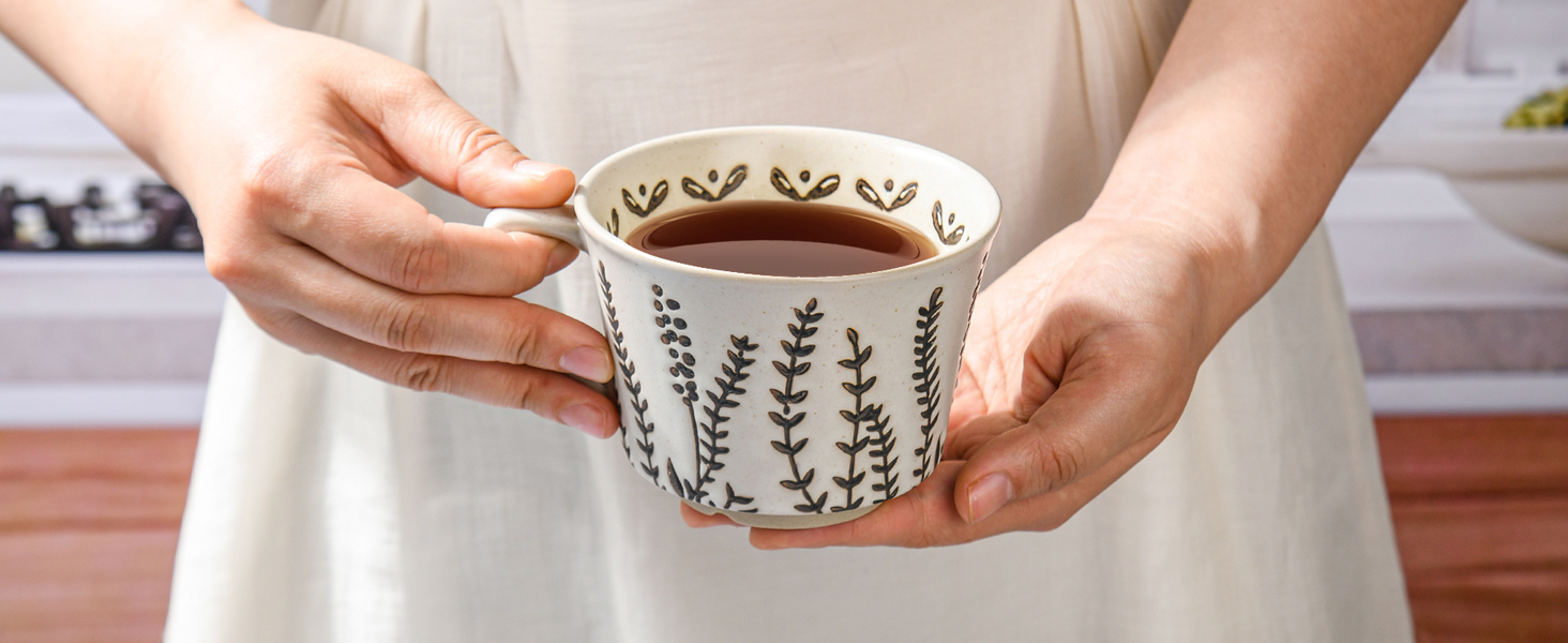 Stoneware Ceramic Coffee Mug for Tea Mocha Latte Cappuccino Espresso