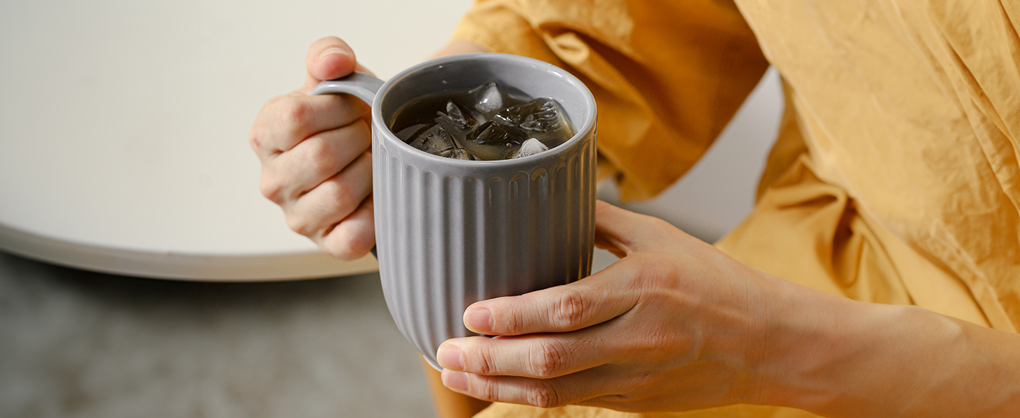 Large Ceramic Coffee Cups with Big Handle