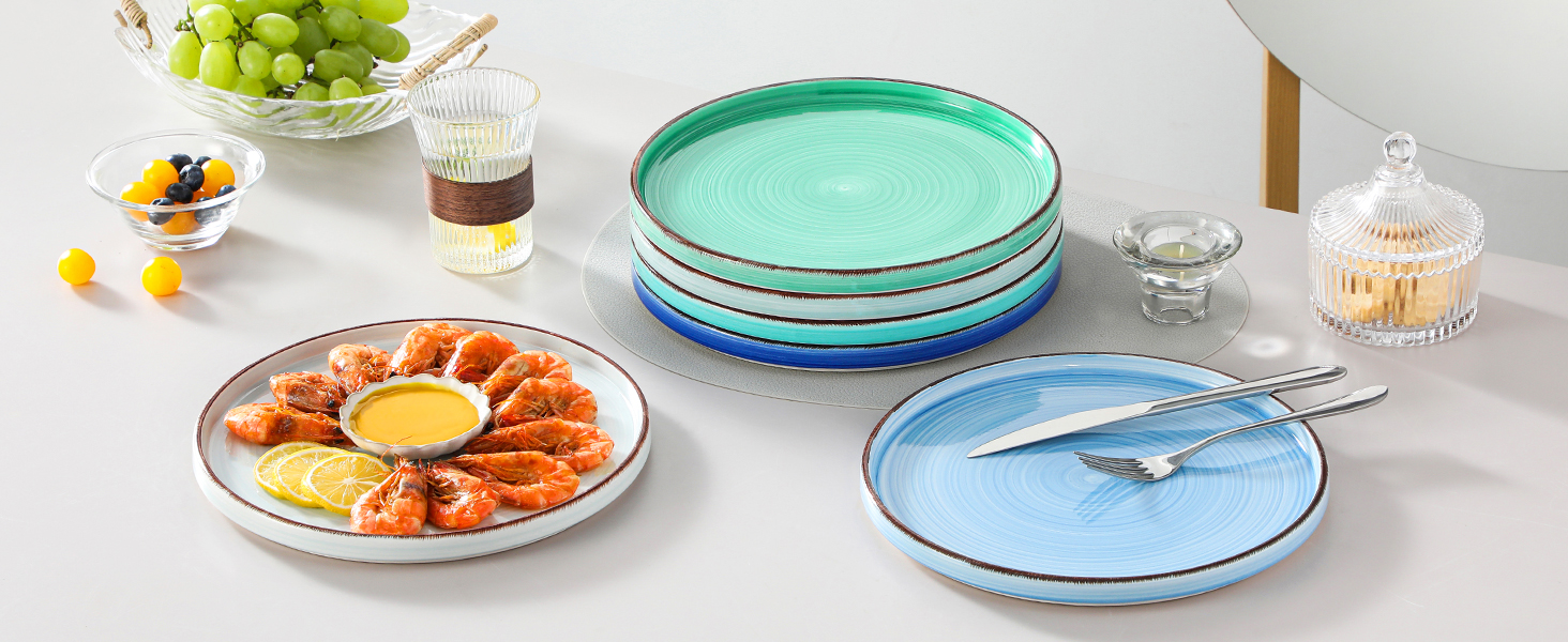 Underglaze Colored Ceramic Tableware Set