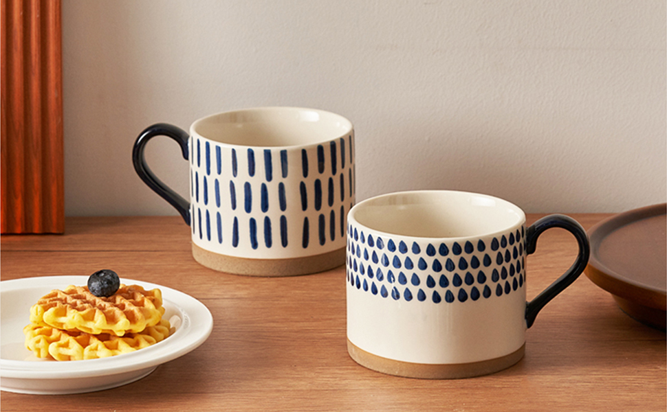 Hand Painted Porcelain Coffee Mugs