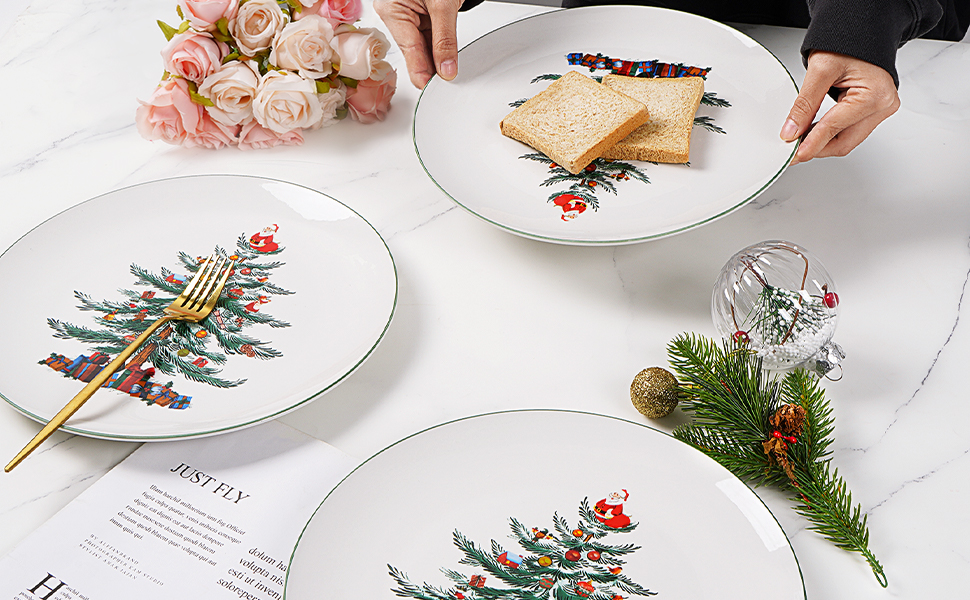 Porcelain Christmas Dinner Plates