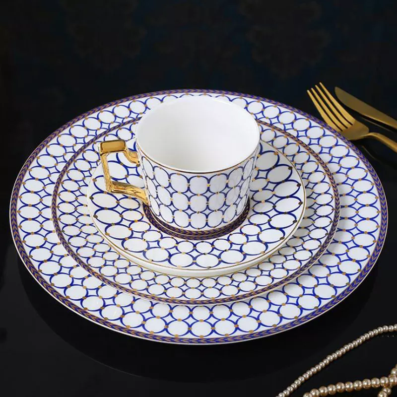 European bone china flat plate