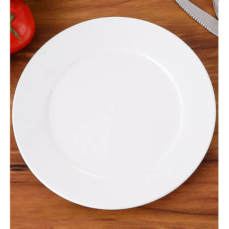 Hot selling high quality ceramic plates white porcelain dinnerware dinner plates flat plate