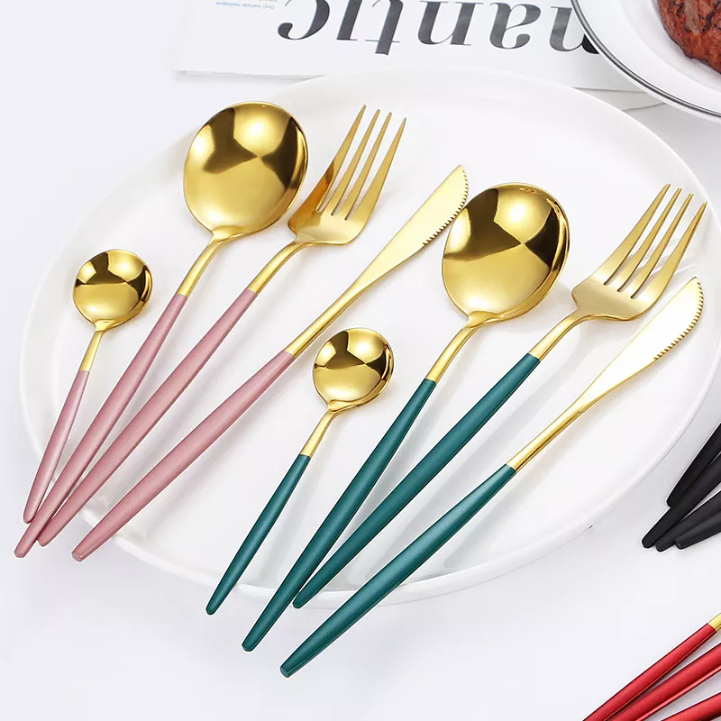 Custom travel wedding luxury stainless steel cutlery