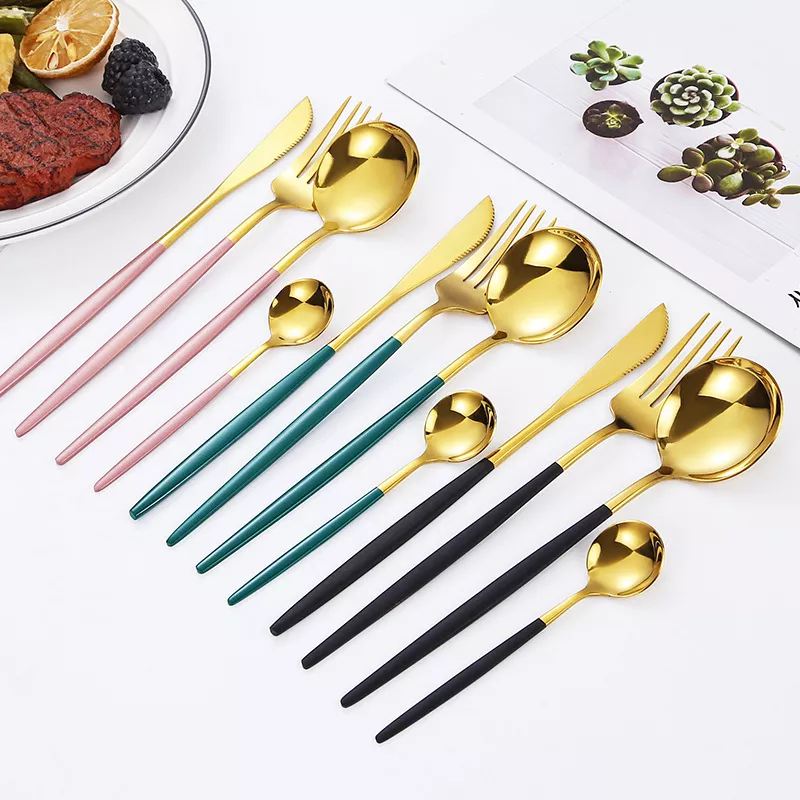 Custom travel wedding luxury stainless steel cutlery