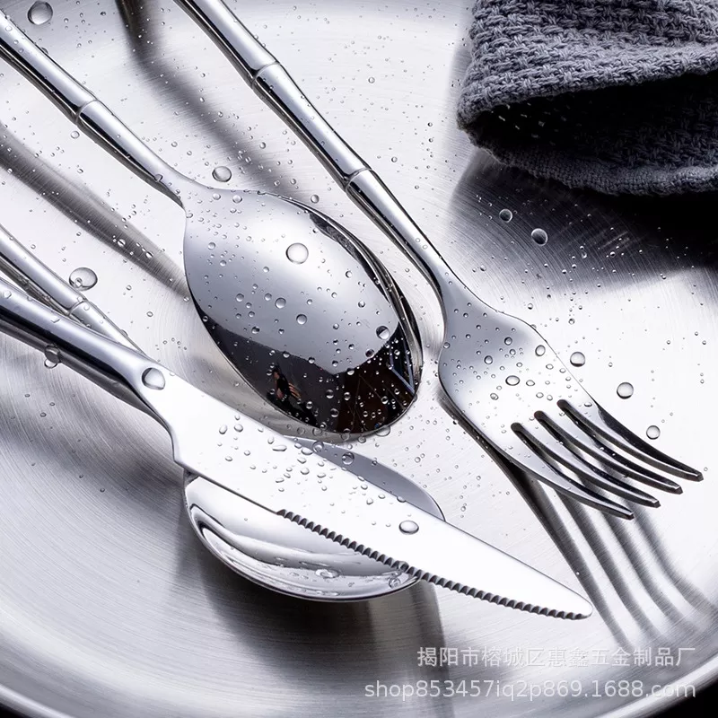 Modern Flatware Spoon and Knife Stainless Steel Cutlery