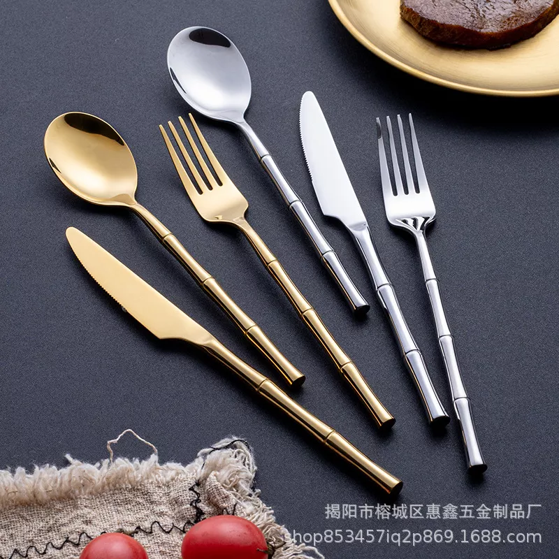 Modern Flatware Spoon and Knife Stainless Steel Cutlery