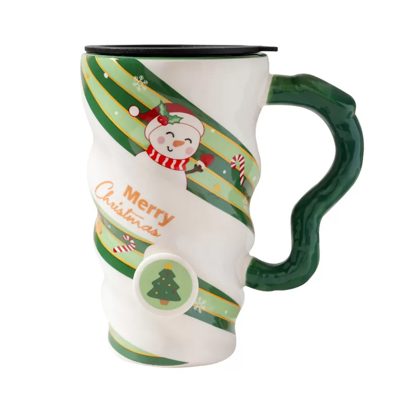 2023 Christmas Ceramic Spiral Mark Cup Coffee Mug