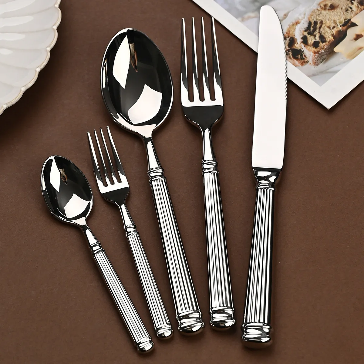 Roman Column Silverware Flatware Cutlery Set