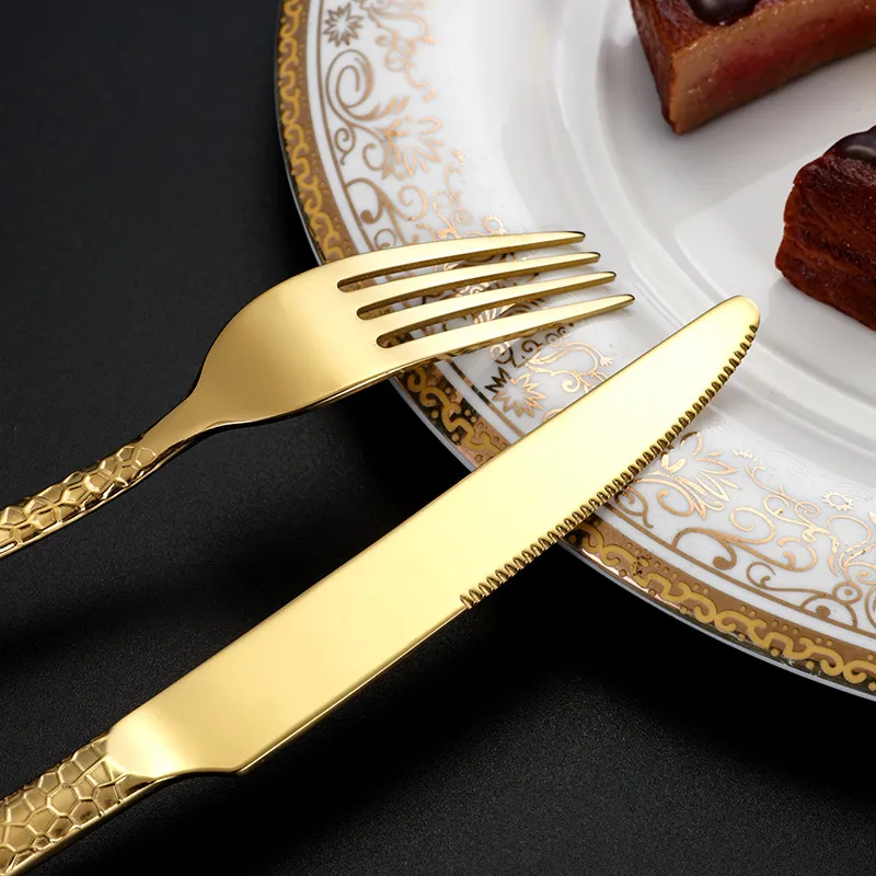 Creative Fish Scale Pattern Cutlery Flatware Set