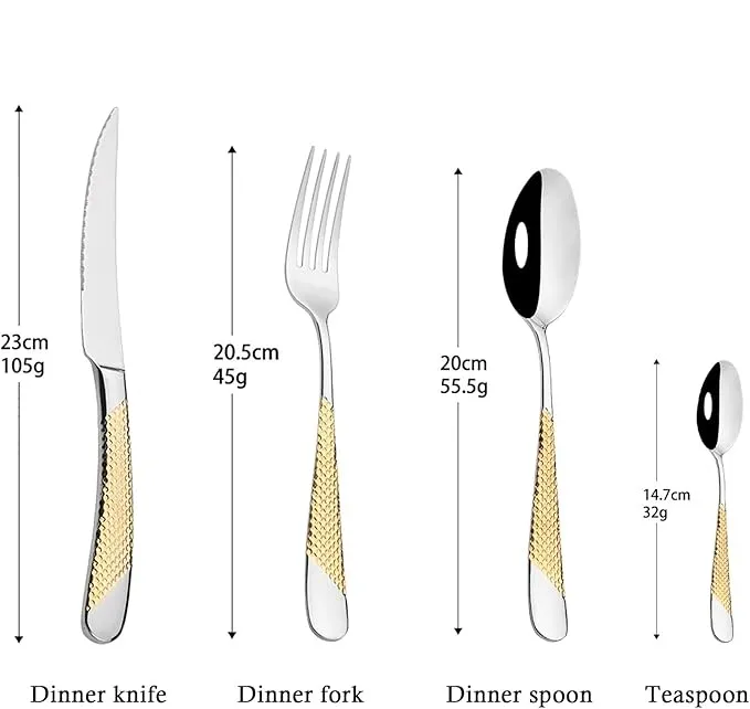 Creative Star Diamond Western Tableware Steak Knife Fork Spoon Set