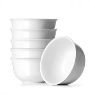 White Ceramic Soup Cereal Bowls