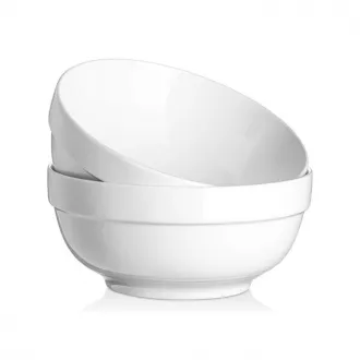 White Porcelain Nesting Serving  Bowls Set