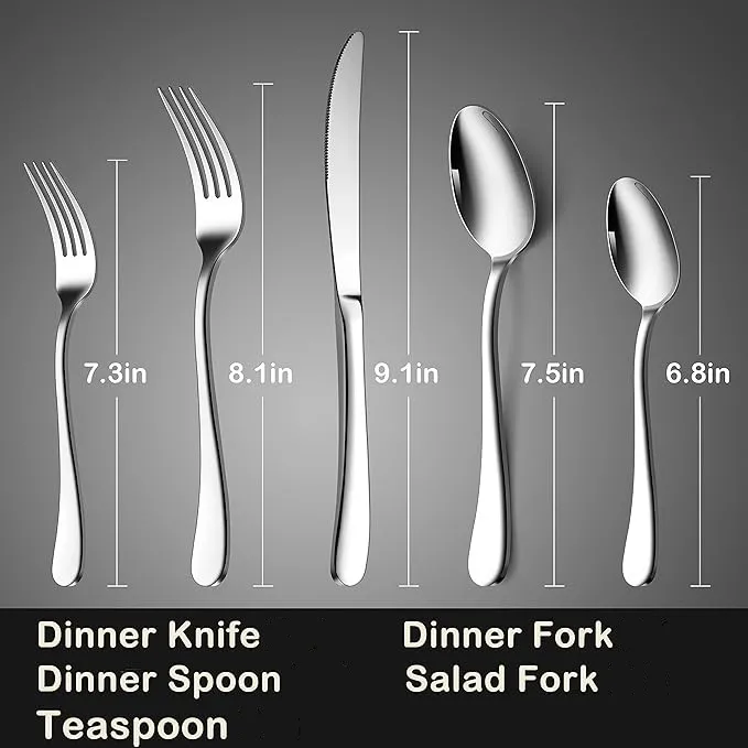 Heavy Duty Stainless Steel Silverware set