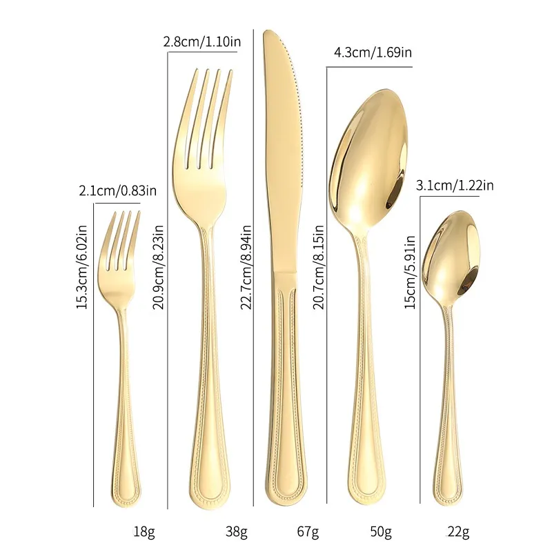 Pearled Edge Silverware Cutlery Set