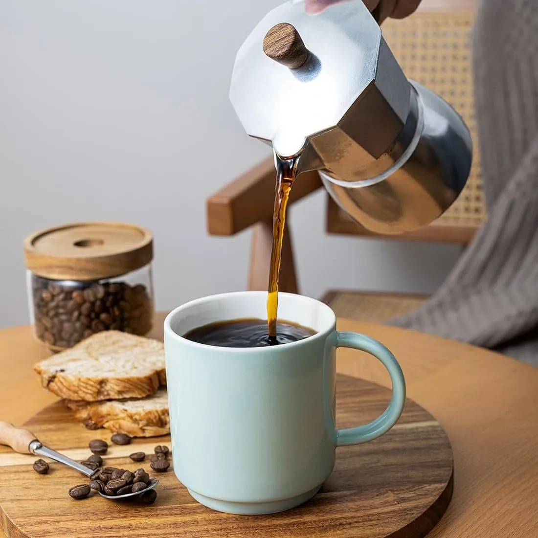 Porcelain Stackable Coffee Cup Mugs