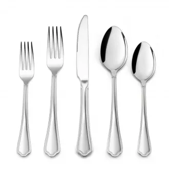 Stainless Steel Flatware Cutlery Set with Scalloped Edge