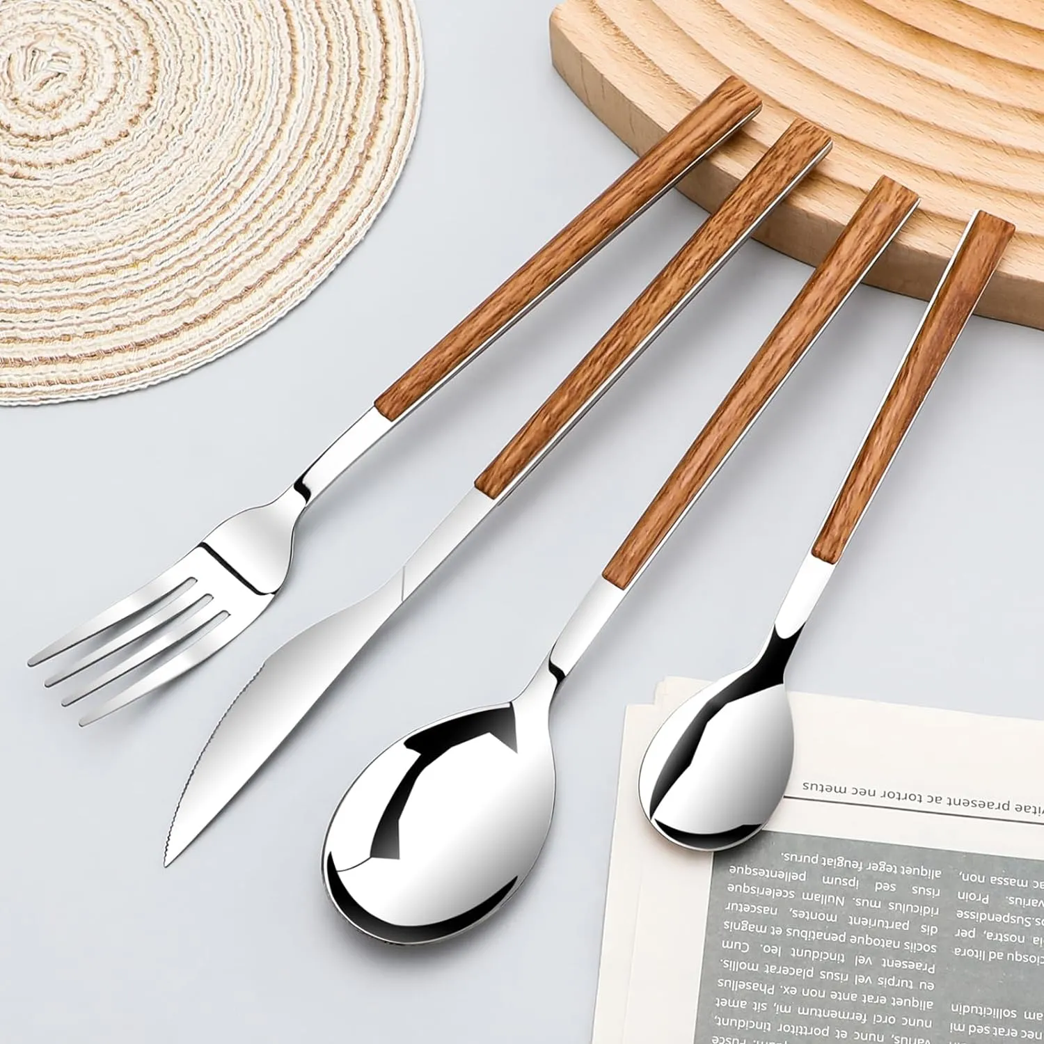 Wood Handle Creative Design Stainless Steel Cutlery