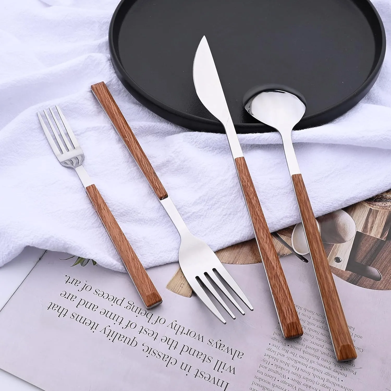 Wood Handle Creative Design Stainless Steel Cutlery