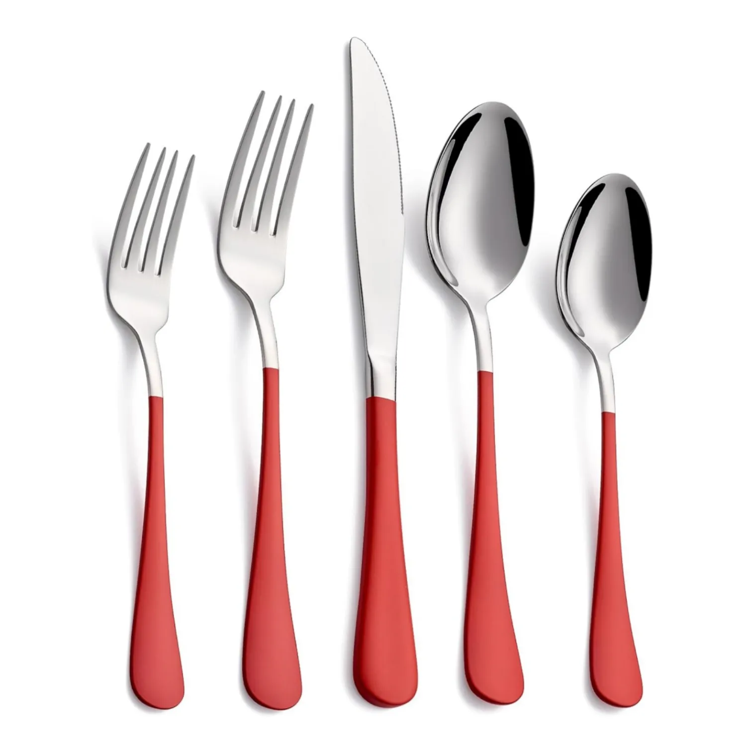 Stainless Steel Coffee Color Handle Flatware Set