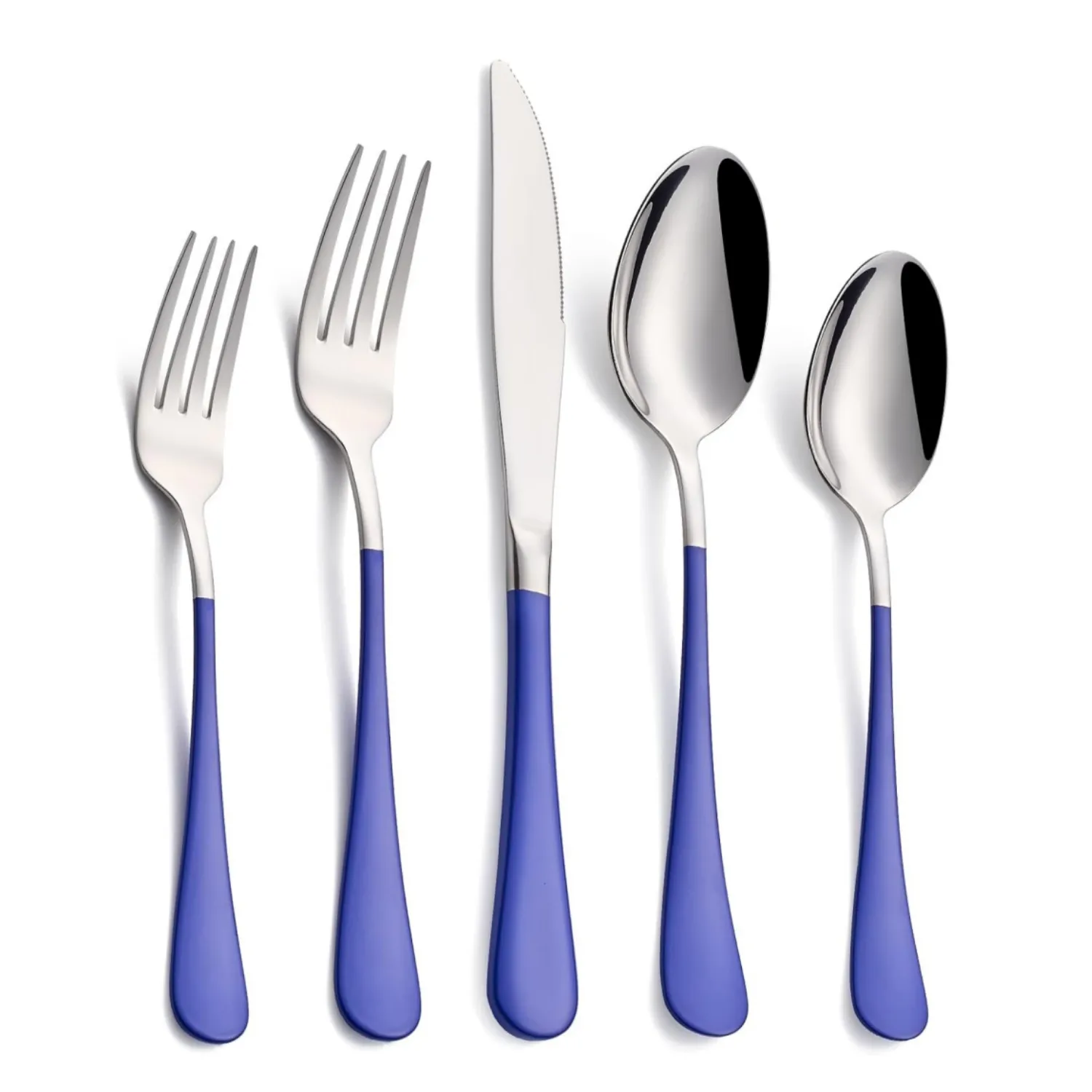 Stainless Steel Coffee Color Handle Flatware Set