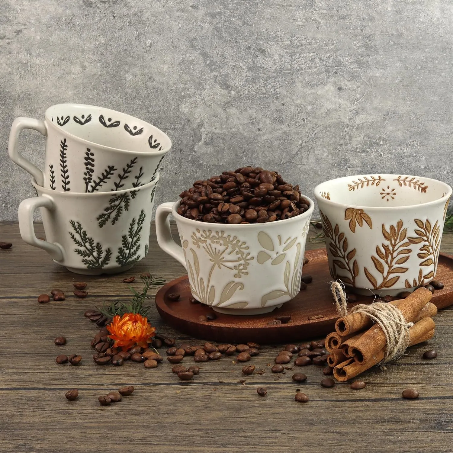 Stoneware Ceramic Coffee Mug for Tea Mocha Latte Cappuccino Espresso