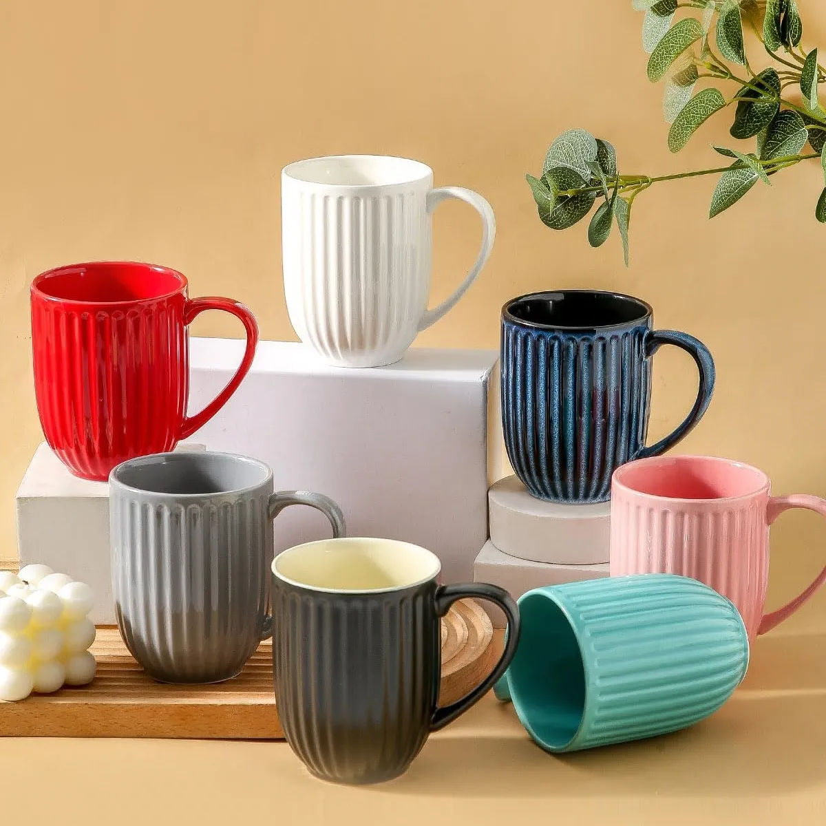 Large Ceramic Coffee Cups with Big Handle