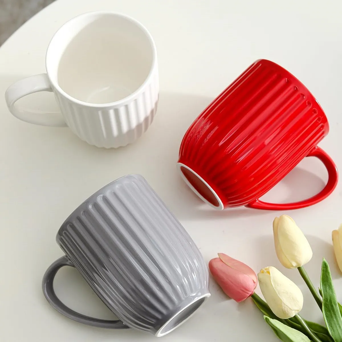 Large Ceramic Coffee Cups with Big Handle