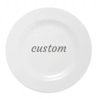 Personalized White Porcelain Dessert Plate