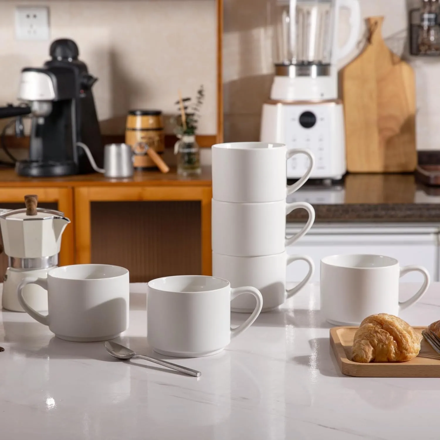 Stackable Ceramic Mugs