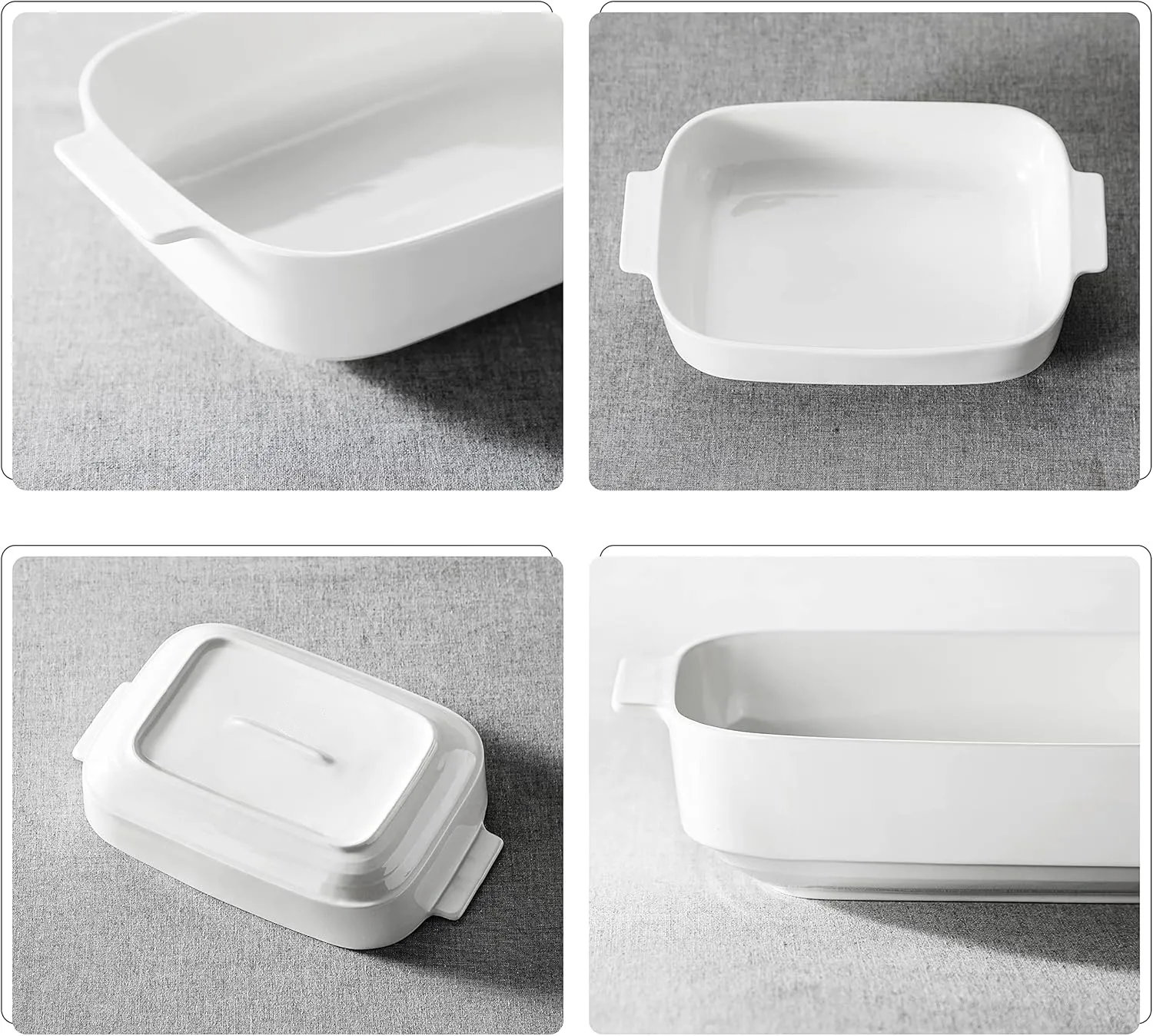 White Porcelain Bakeware Set