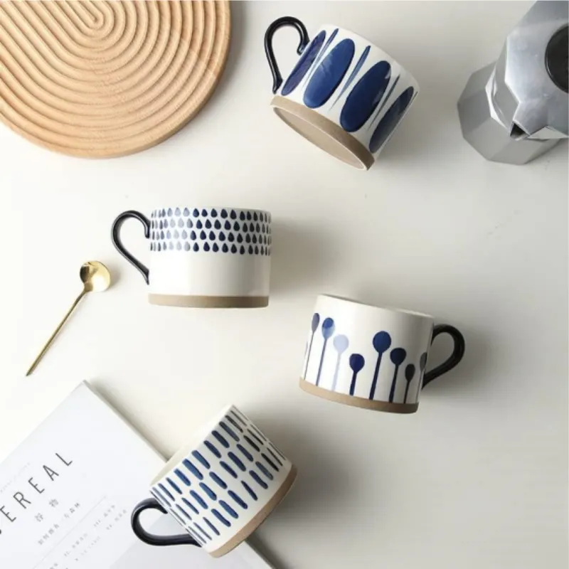 Hand Painted Porcelain Coffee Mugs